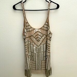 Gorgeous art deco sequin beaded slip dress.